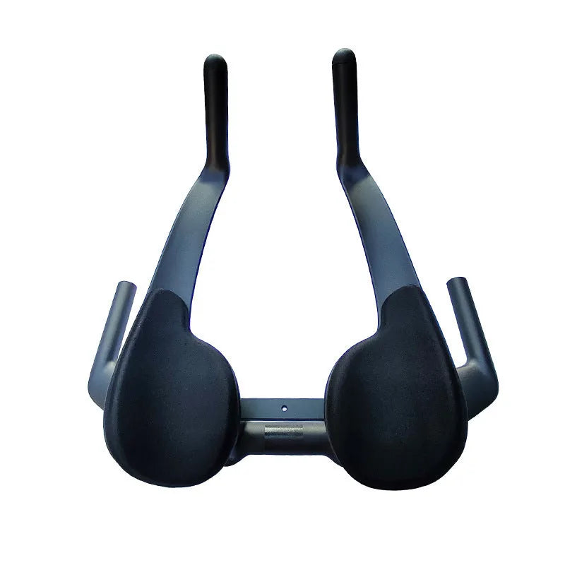 New Field carbon fibre TT bicycle handlebar in black, showing aerodynamic shape and 31.8mm clamp area.