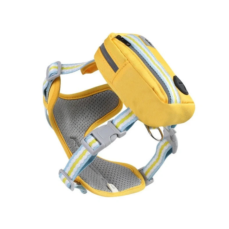 Explosion-proof anti-strangulation pet harness in pink with 1.5m holding rope attached to chest strap