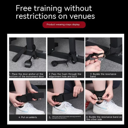 Hip Training Tension Elastic String in red, blue, and black for fitness and sports