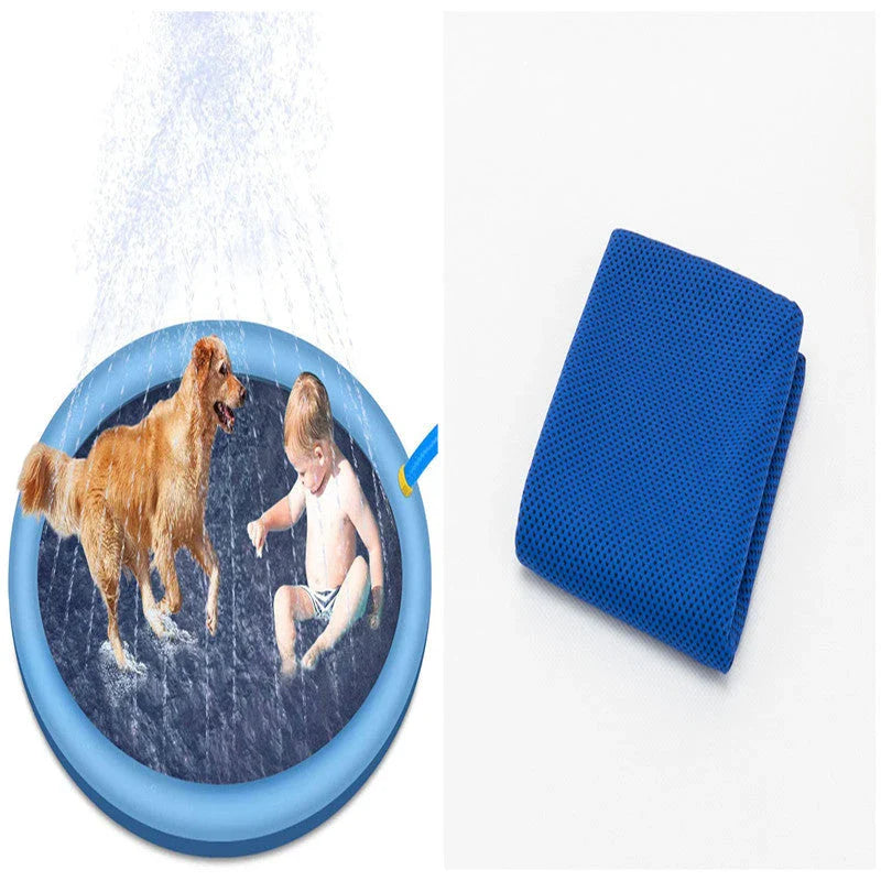 Splash Pad for Kids and Pets - Durable, Non-Slip Outdoor Water Play Mat for Refreshing Backyard Fun