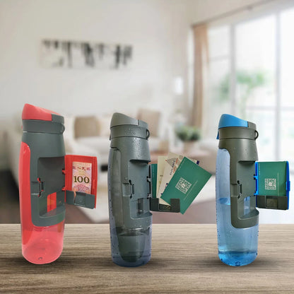 Secure Stash Water Bottle with Hidden Compartment for Storing Valuables, Durable Leak-Proof Design, Suitable for Commuting, Travel, and Outdoor Activities