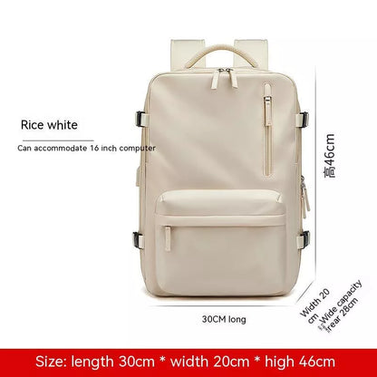 Expansion Backpack with Dry Wet Separation in Light Gray