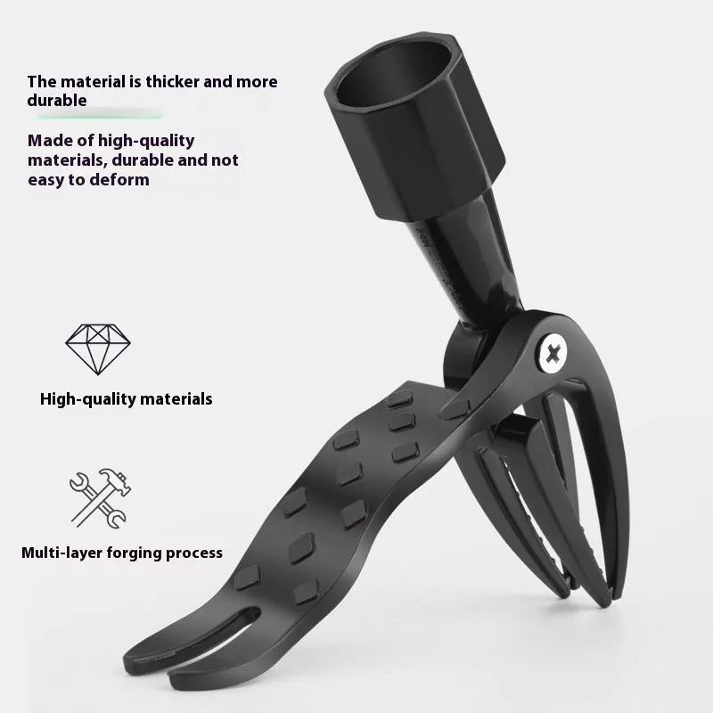 Standing Weeding Uproot Tool in black with alloy and stainless steel construction