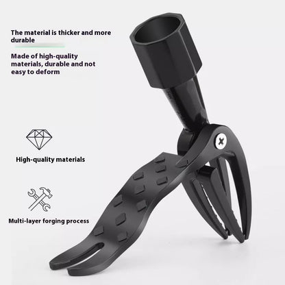 Standing Weeding Uproot Tool in black with alloy and stainless steel construction