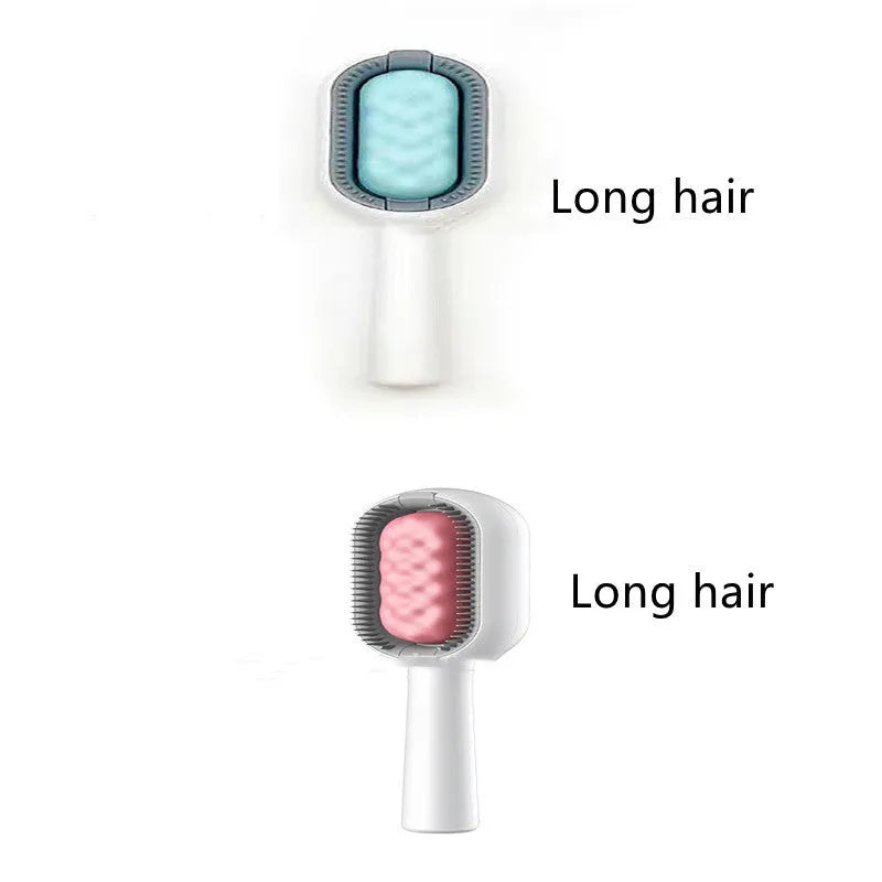 Green plastic pet hair removal comb with disposable wipes for cats and dogs