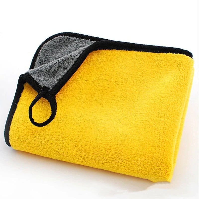 Sunny yellow coral velvet microfiber towel, 30 * 40cm, for quick drying and soft skin care