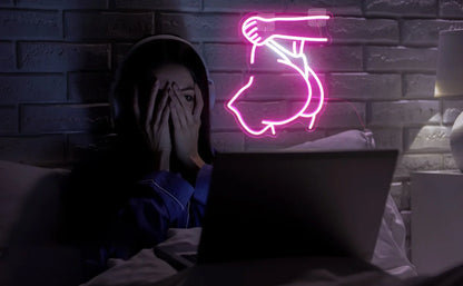 LED modelling neon lights showing bar beauty silhouette with 6mm lamp cap detail