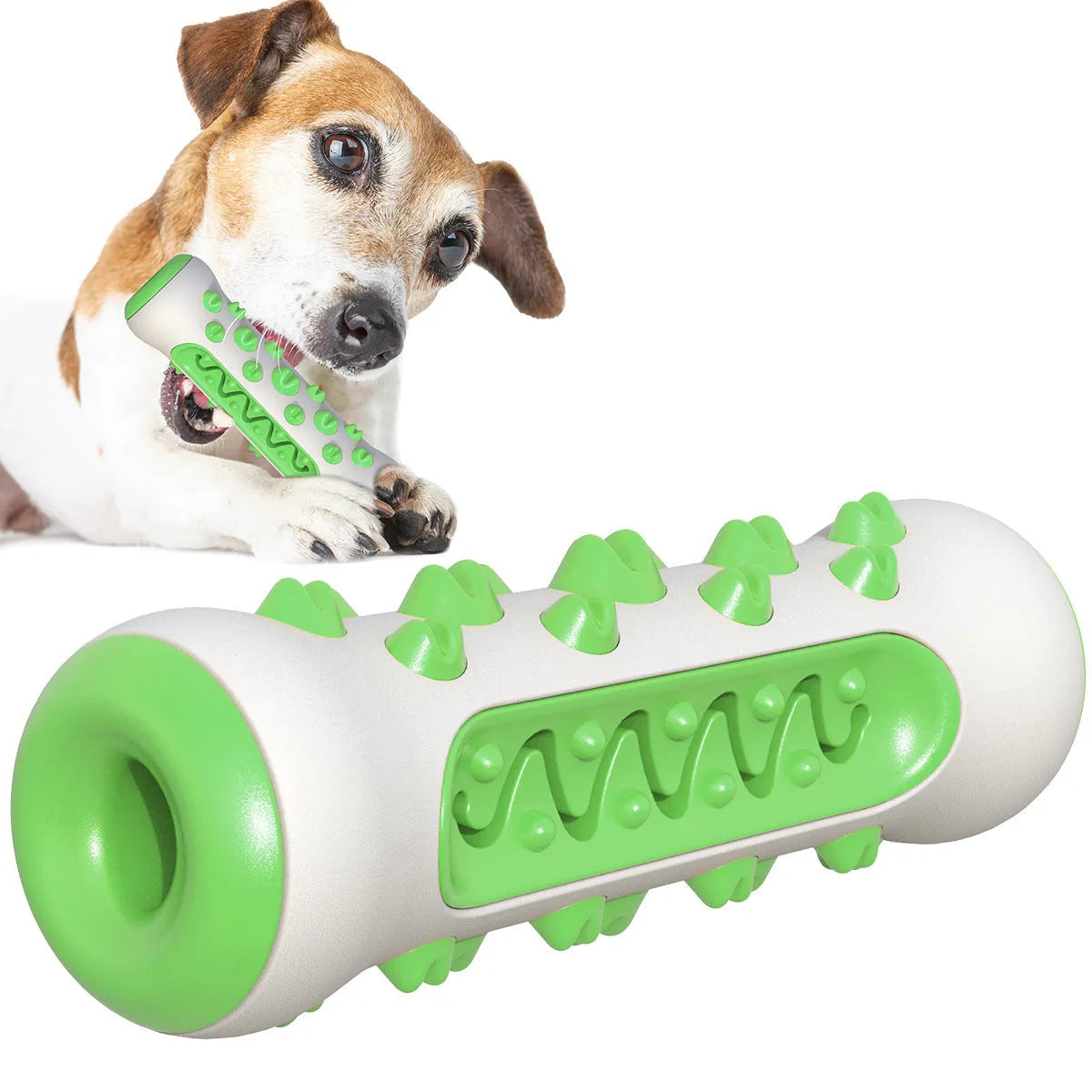15cm natural rubber dog dental chew toy in four colours for plaque removal