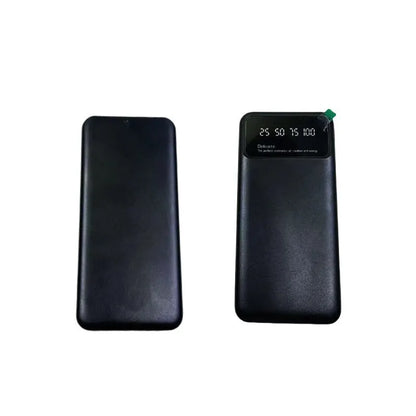 Black ultra-thin 10000 mAh power bank showing compact portable design