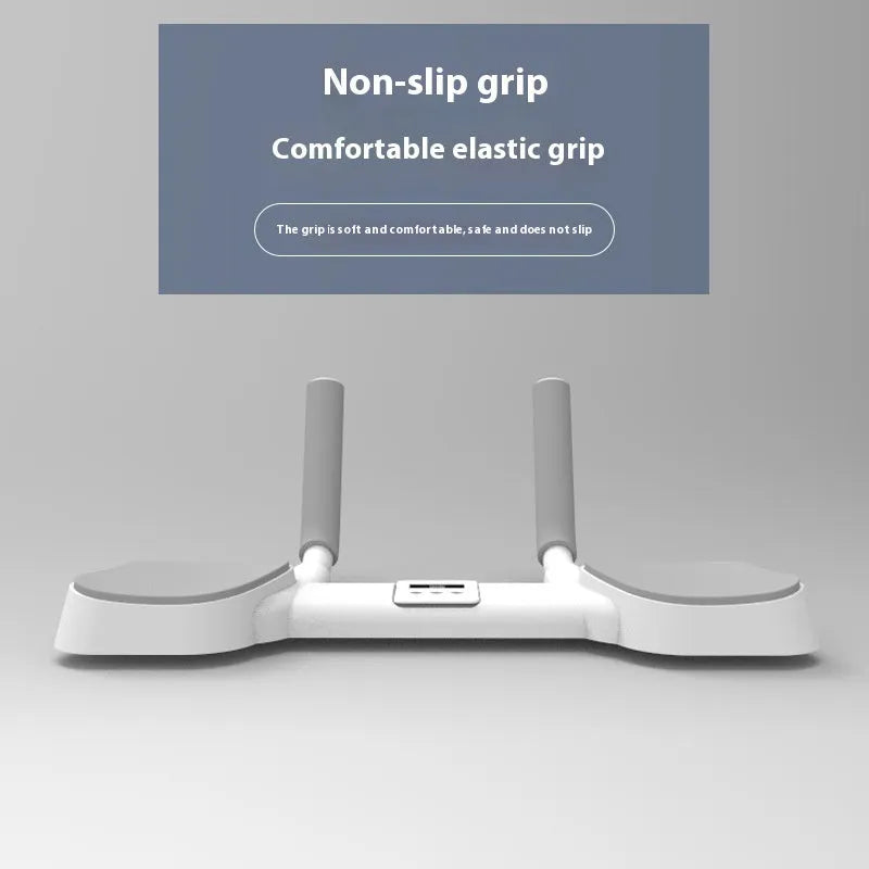 White flat support trainer with alloy aluminium tube frame and ABS plastic components for home fitness