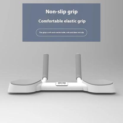 White flat support trainer with alloy aluminium tube frame and ABS plastic components for home fitness