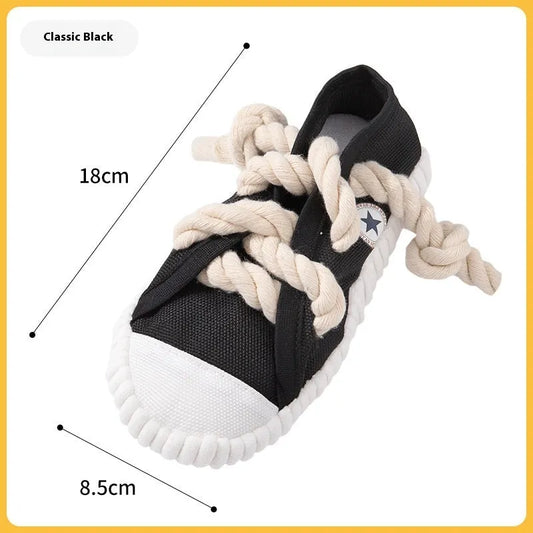 Dog Sound Slippers Toy in sea fog blue colour showing textured molar design and plastic construction
