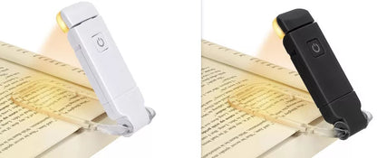 Adjustable LED USB rechargeable book light with flexible holder for nighttime reading