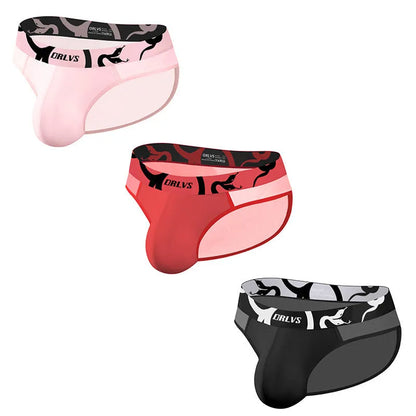 Men's low waist boxer shorts in breathable modal mesh, solid black, pink or red, sizes M to XXL