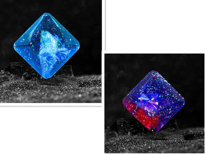 Resin rotating pocket flip toy, 4 x 4 x 1.3 cm quadrilateral desk toy in multiple colour options