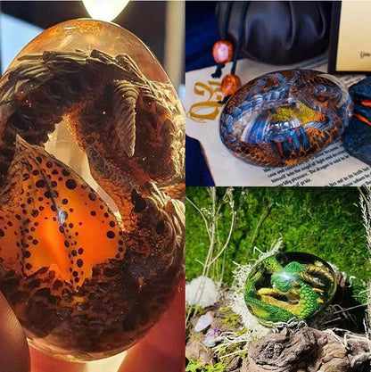 Lava Dragon Egg Desktop Decoration Dinosaur Egg Resin Crafts in various colors and styles