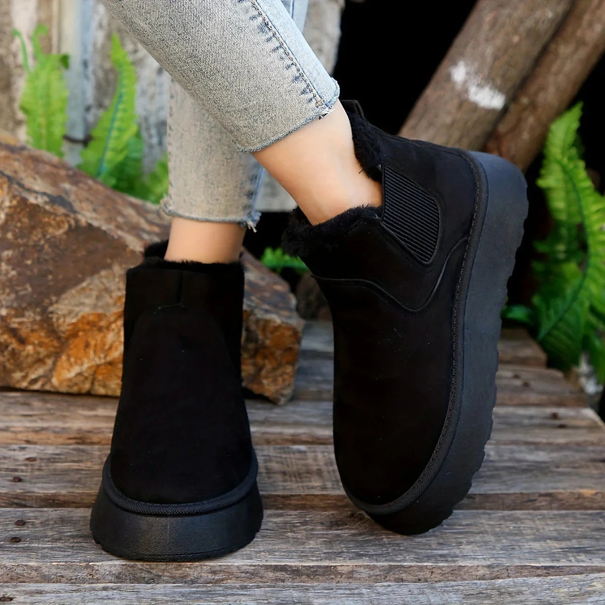 Women's cozy winter snow boots with plush lining in various colors