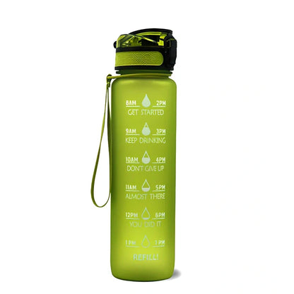 1000ml gradient sports water bottle with 29.5cm height and food-grade plastic construction