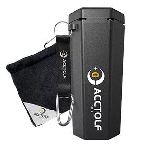 Portable golf ball cleaner with black ABS construction