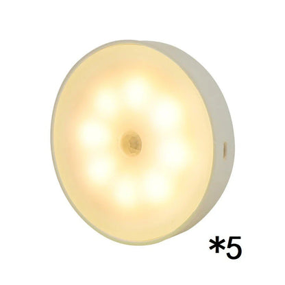USB-powered motion-activated LED puck lights for cabinets, closets, and other small spaces