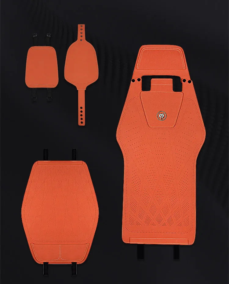 Tailored leather car seat cover with fur material and gradient hole ventilation pattern in multiple colour options