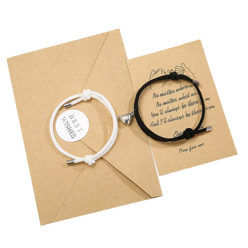 Adjustable nylon magnetic bracelet in various colors with a 3mm thick rope and magnetic closure