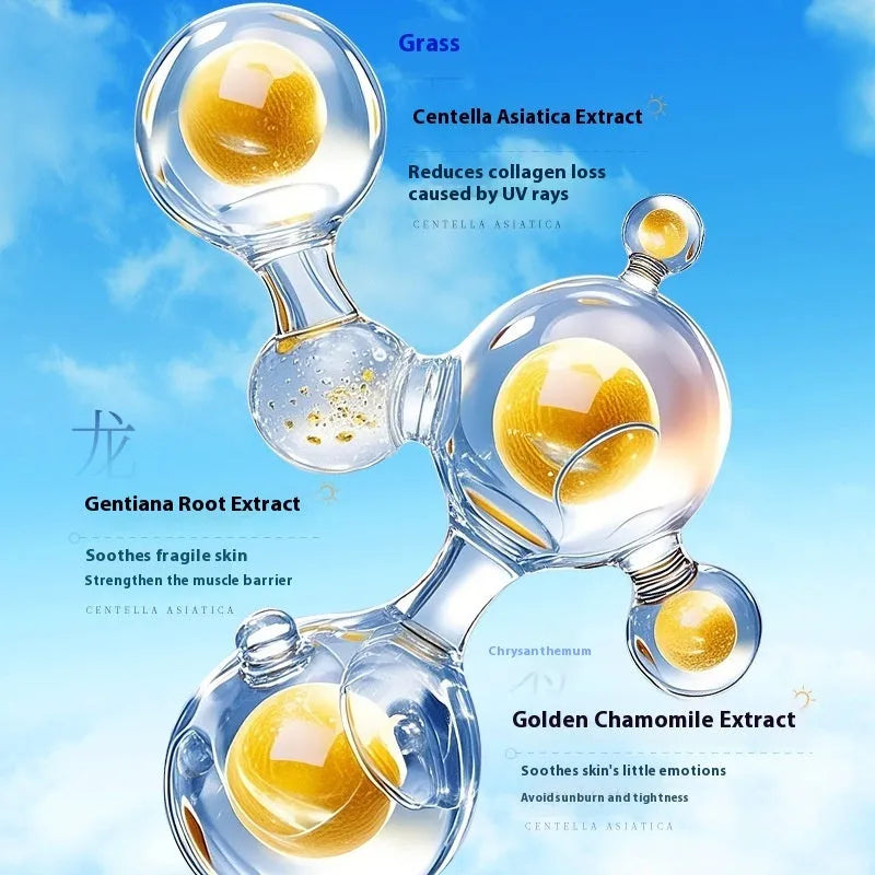 SPF50 crystal sunscreen spray in 90ml container for military training UV protection