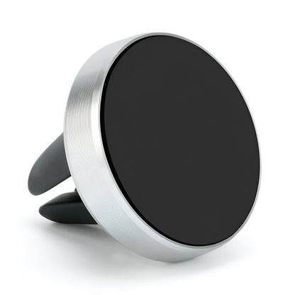 Magnetic car air vent phone holder in five colours showing compact 33.5x30mm dimensions