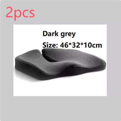 Memory foam seat cushion with non-slip bottom for office and car use