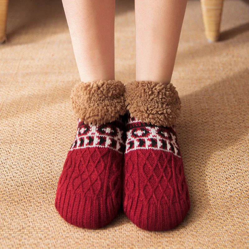 Warm Non-Slip Indoor Socks for Fall and Winter in various colors