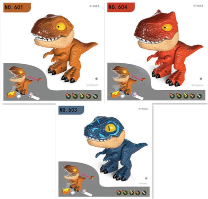 Multifunctional dinosaur-shaped stationery toy with various interactive features and office supplies