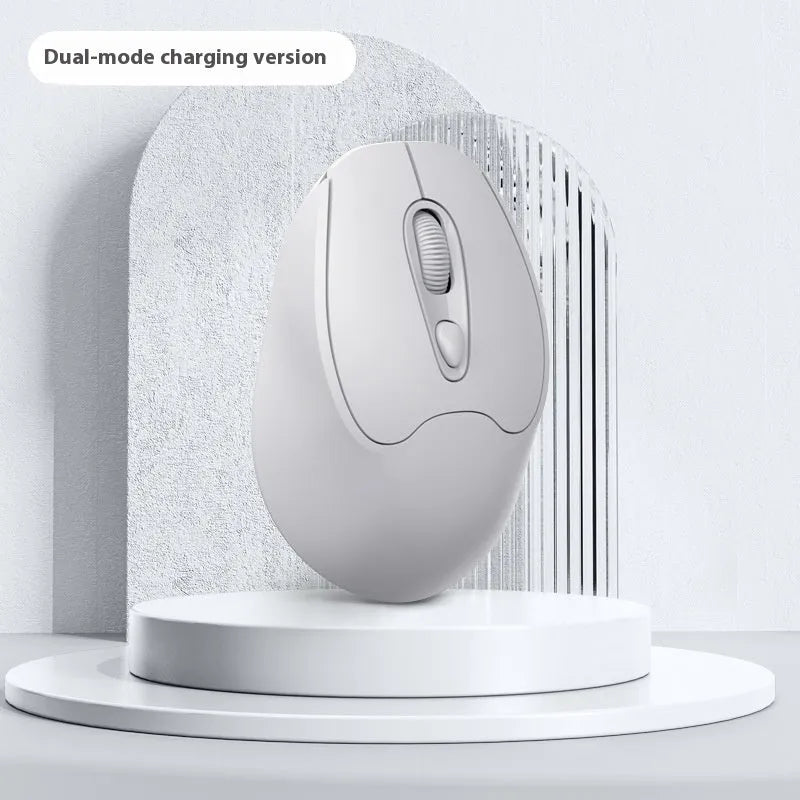 Dual-mode Bluetooth wireless mouse in multiple colours with quiet click operation