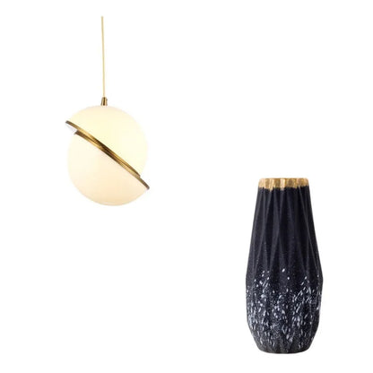Nordic single head LED pendant light with white glass ball lampshade and iron body, 20cm or 25cm, 220V
