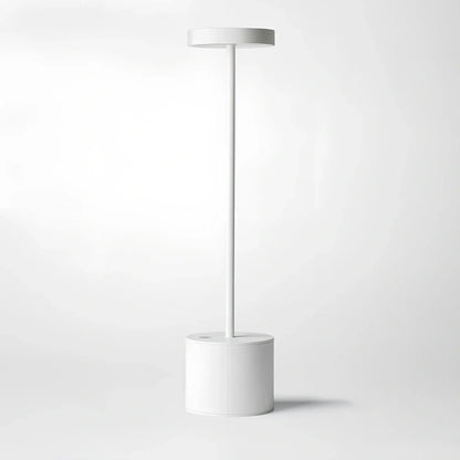 LED rechargeable touch night light in aluminium construction with touch dimming control