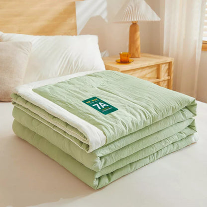 Antibacterial Raw Cotton Summer Cool Quilt with vibrant colors and soybean fiber filler