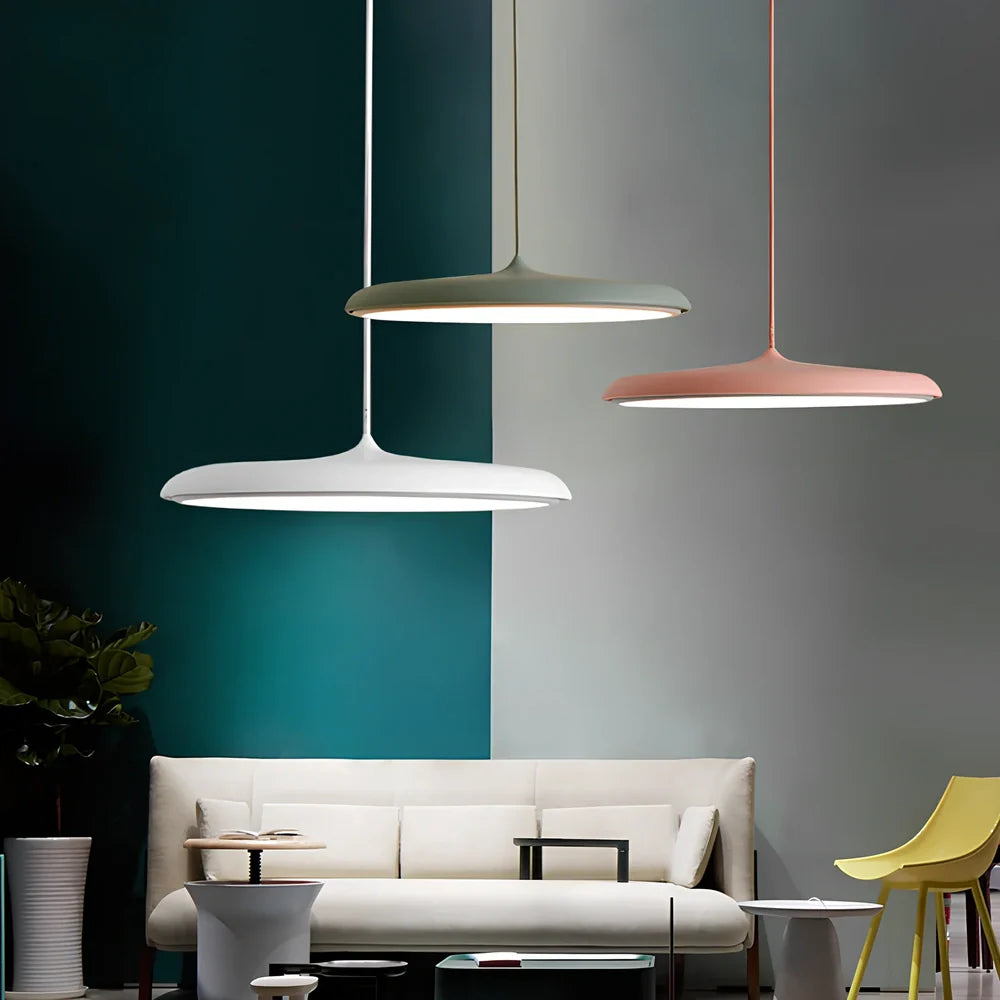 Nordic modern iron LED chandelier with fish-shaped design and adjustable 1.2m height