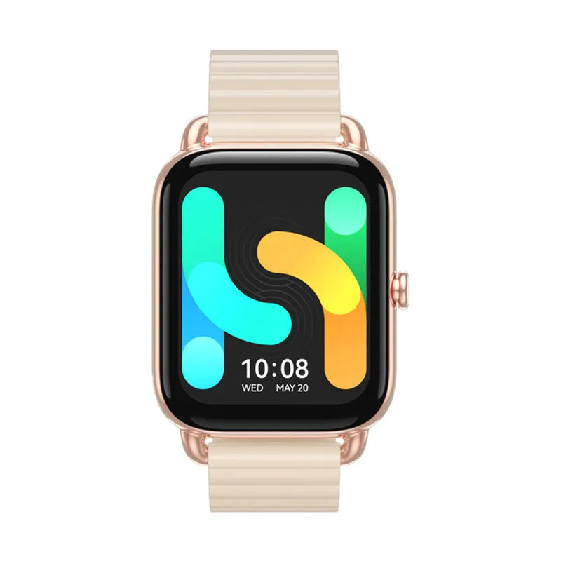 HAYLOU RS4 Plus smartwatch in Black with AMOLED display showing fitness stats