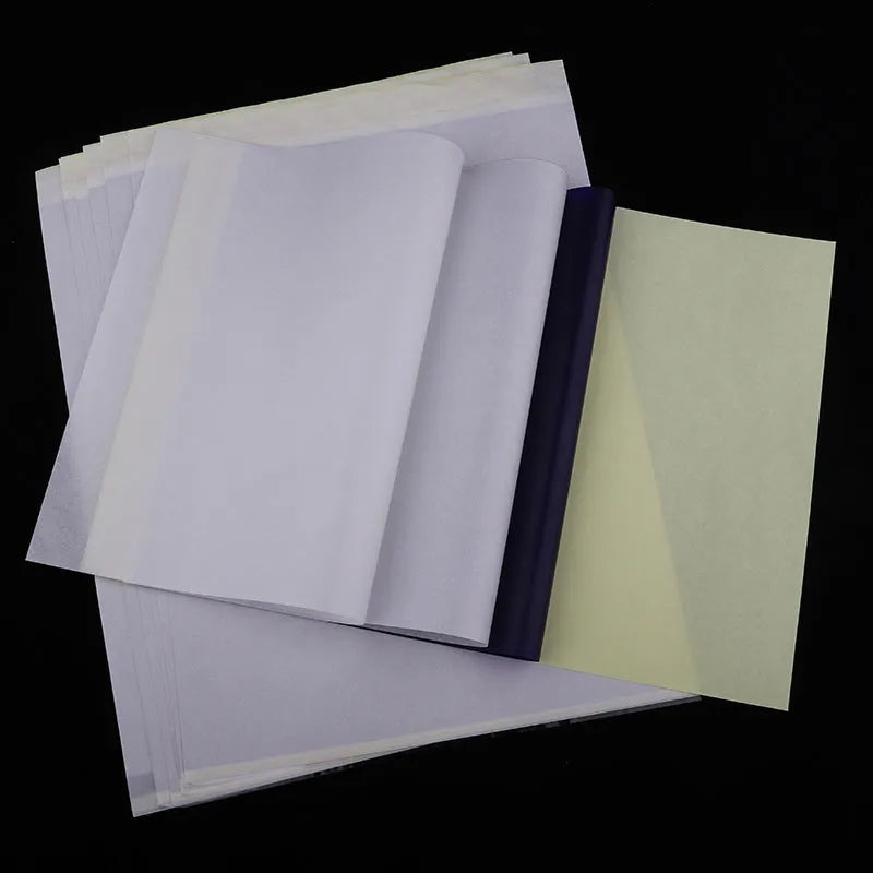 Tattoo transfer paper quadruple copy A4 sheets with transfer paste gel for clear stencil creation