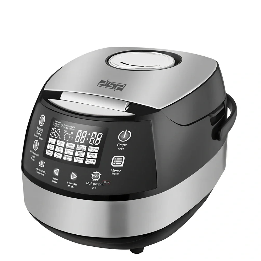 White electric rice cooker with non-stick inner pot, 1.8-litre capacity, EU plug