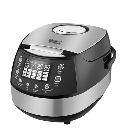 White electric rice cooker with non-stick inner pot, 1.8-litre capacity, EU plug