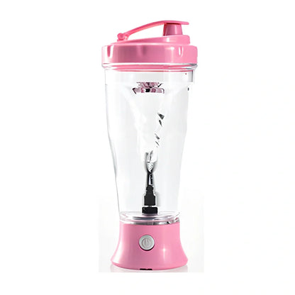 Mini automatic protein powder electric mixing cup in black, green, white, or orange colours