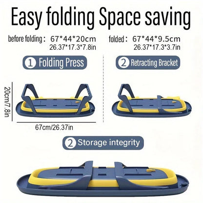 Blue foldable portable pet bathing tub for a small dog