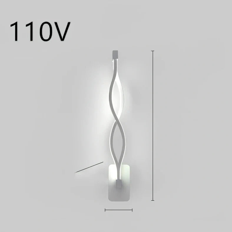 Nordic minimalist LED wall lamp in black with silicone shade, 220V for bedroom bedside use, 30000-hour lifespan