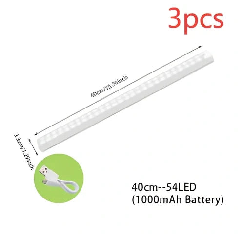 Stainless steel wireless LED motion sensor night light with magnetic wall mounting