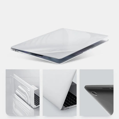 Crystal protective shell for MacBook Pro 14.2 and 16.2 laptops in transparent and black options