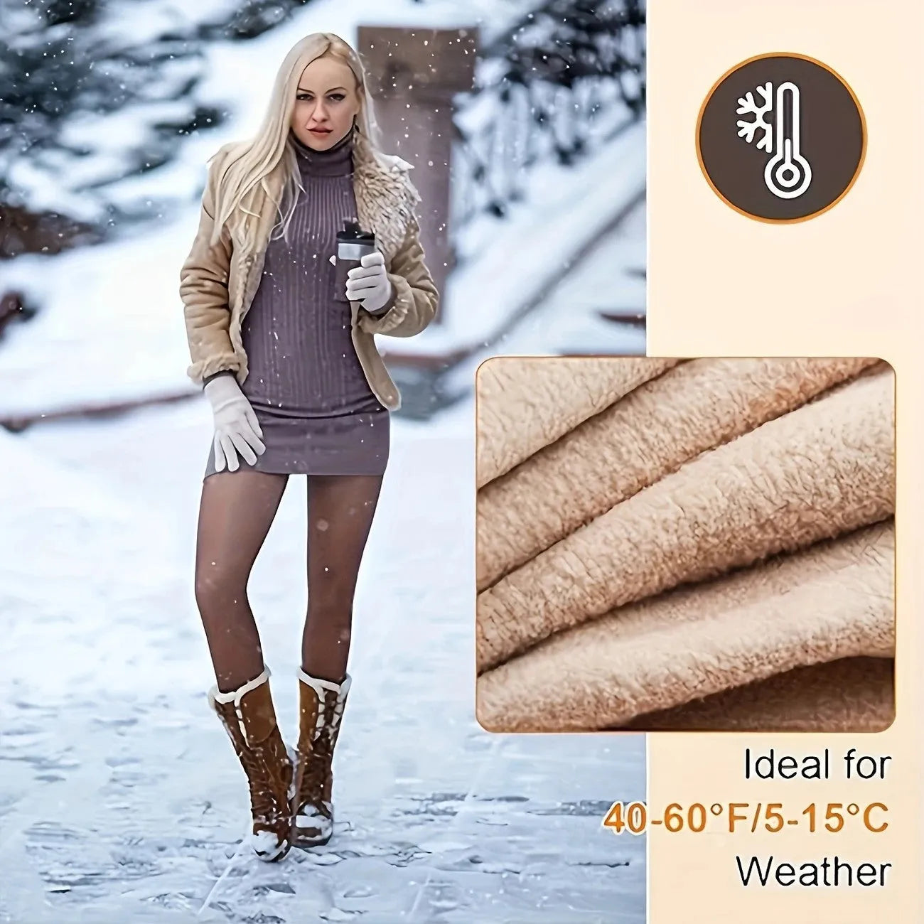 Anti-snagging outerwear leggings in various styles with wool lining thickness options