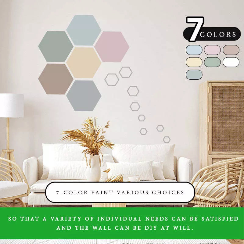 Rolling brush latex paint set for wall repair in seven colors with small roller brush