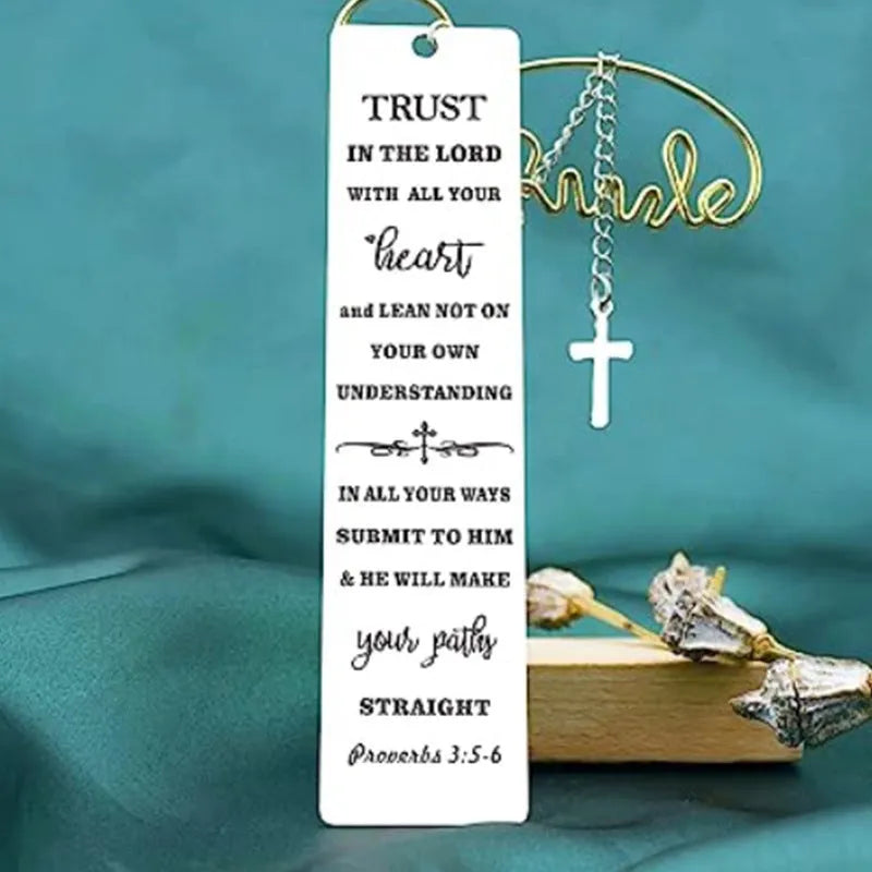 Stainless steel Family Bible verse bookmark with CFS5170 colour finish and European style design