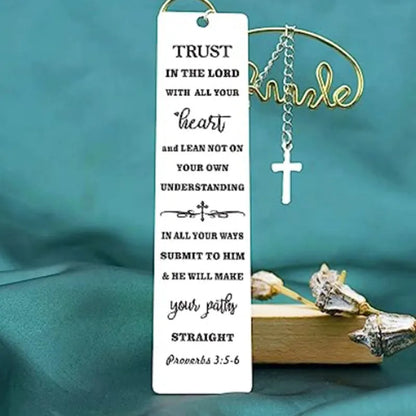 Stainless steel Family Bible verse bookmark with CFS5170 colour finish and European style design
