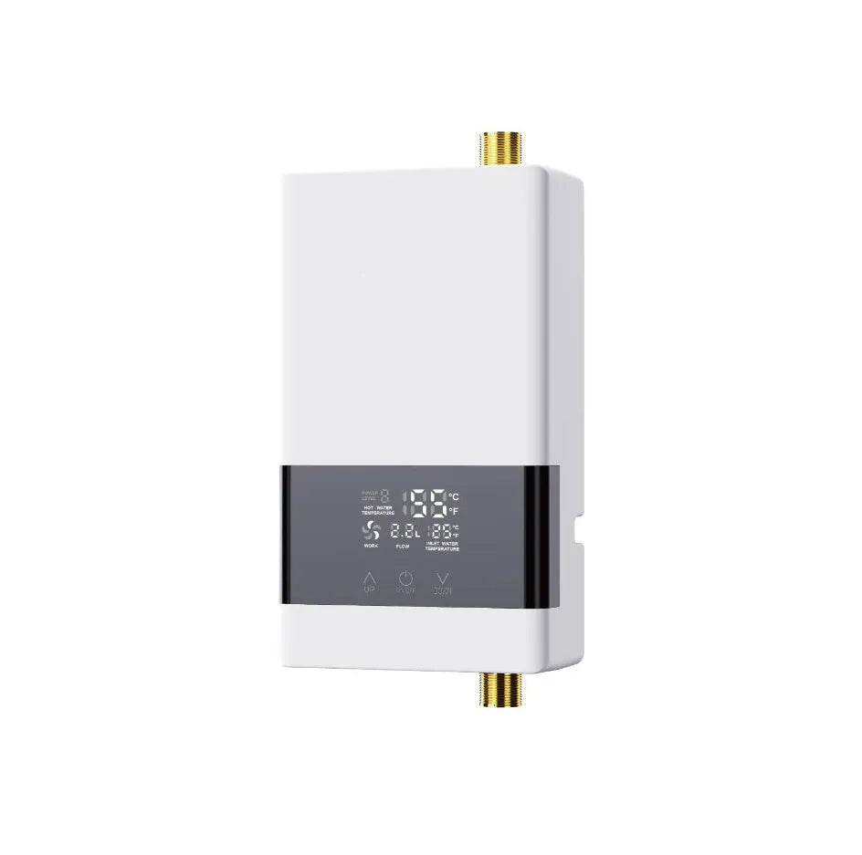 Household quick-heating water heater with LED touch screen and adjustable temperature settings